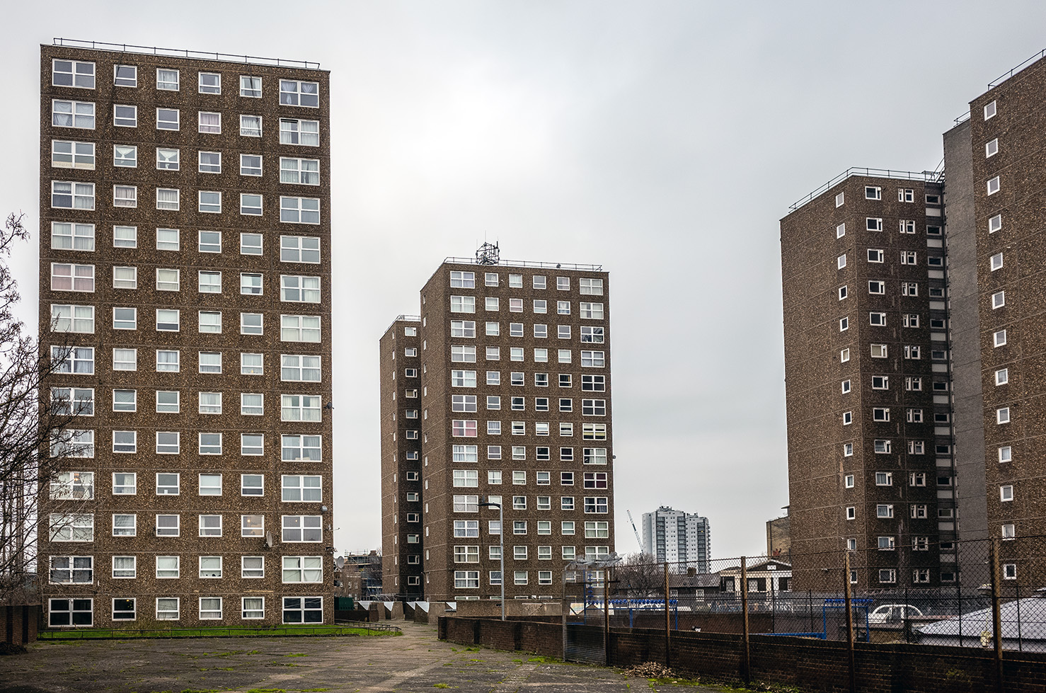 Tower blocks in the Ledbury Estate, Peckham